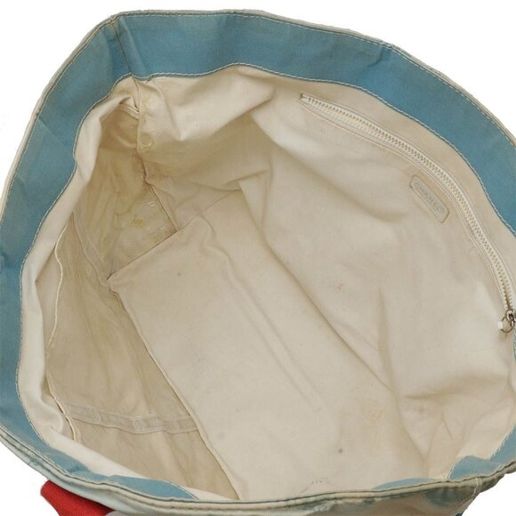 Authentic CHANEL CC Surf Line High Summer XL Tote Bag Large Canvas Shoulder Bag - Picture 7 of 9